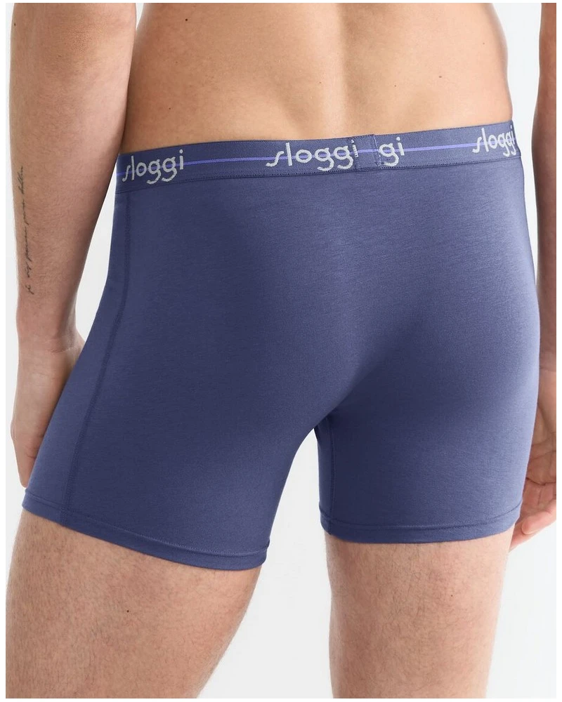 Lot De 2 Boxers Longs Sloggi For Men Start (Blue Comb) 3 Lot De 2 Boxers Longs Sloggi For Men Start (Blue Comb) – Image 3