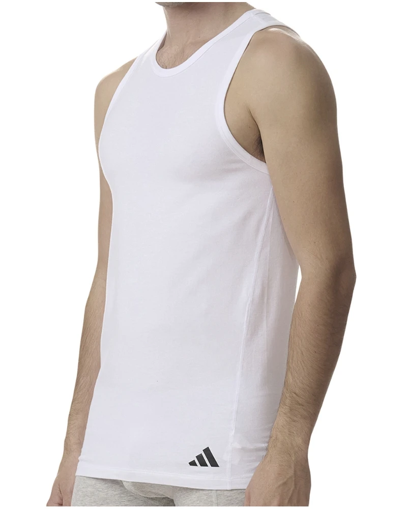 Lot De 2 Débardeurs Adidas Active Flex Coton Ergonomic (Blanc) 4 Lot De 2 Débardeurs Adidas Active Flex Coton Ergonomic (Blanc) – Image 4