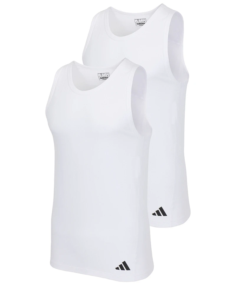 Lot De 2 Débardeurs Adidas Active Flex Coton Ergonomic (Blanc) 1 Lot De 2 Débardeurs Adidas Active Flex Coton Ergonomic (Blanc)