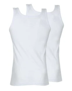 Lot De 2 Débardeurs Athena 100% Coton Bio (Blanc) -Sloggi Soldes Boutique lot de 2 debardeurs athena 100 coton bio blanc 3