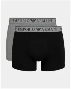 Lot De 2 Shortys Emporio Armani Endurance (Black/Melange Grey)