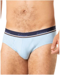 Lot De 2 Slips Coton Stretch Eminence Club (Bleu/Gris Chiné) -Sloggi Soldes Boutique lot de 2 slips coton stretch eminence club bleugris chine 4