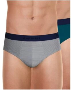 Lot De 2 Slips Eminence Fabriqués En France (Marinière/bleu Cobalt)