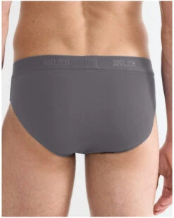 Lot De 2 Slips En Coton Sloggi SLG Base (Bleu/Gris) -Sloggi Soldes Boutique lot de 2 slips en coton sloggi slg base bleugris 3