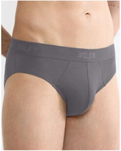 Lot De 2 Slips En Coton Sloggi SLG Base (Bleu/Gris) -Sloggi Soldes Boutique lot de 2 slips en coton sloggi slg base bleugris 4