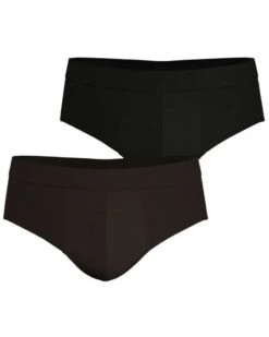 Lot De 2 Slips En Micro Coton Eminence (Brun / Noir)