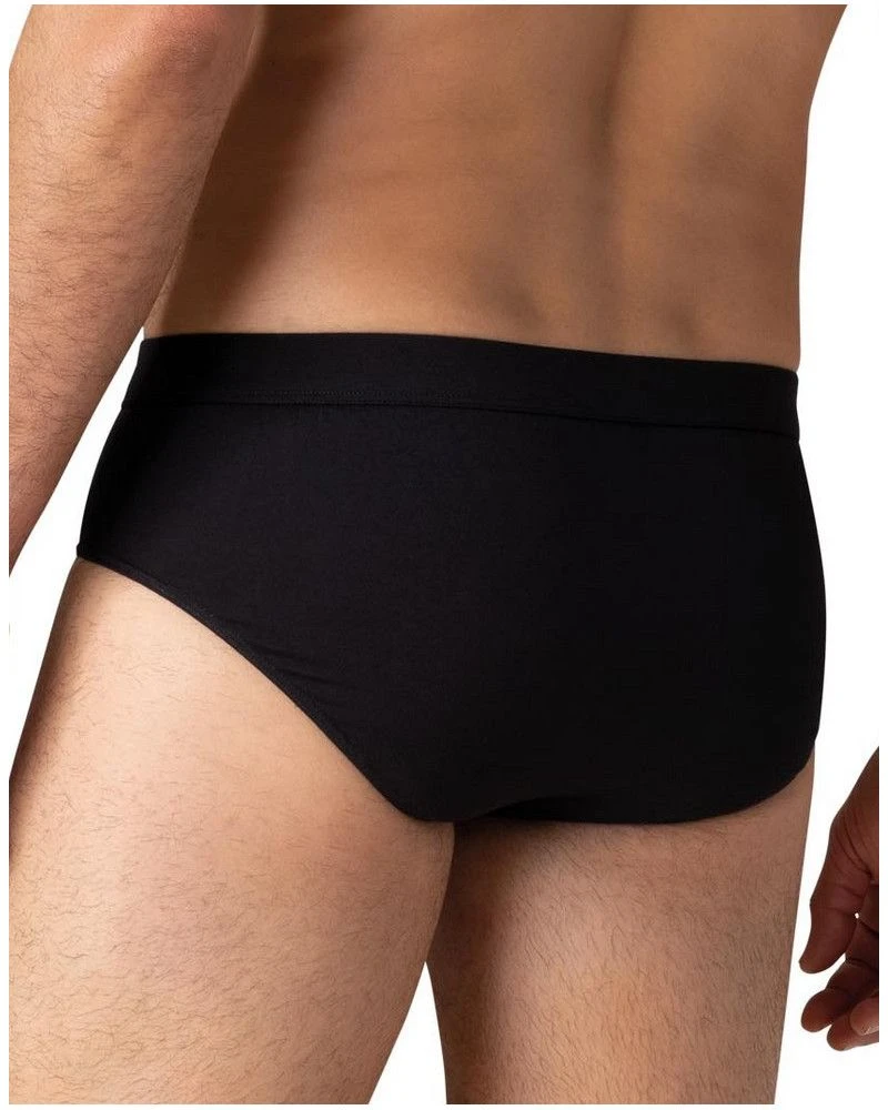 Lot De 2 Slips En Micro Coton Eminence (Noir / Gris Chiné) 3 Lot De 2 Slips En Micro Coton Eminence (Noir / Gris Chiné) – Image 3