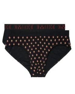 Lot De 2 Slips HOM Etienne (Noir/Noir Imprimé)
