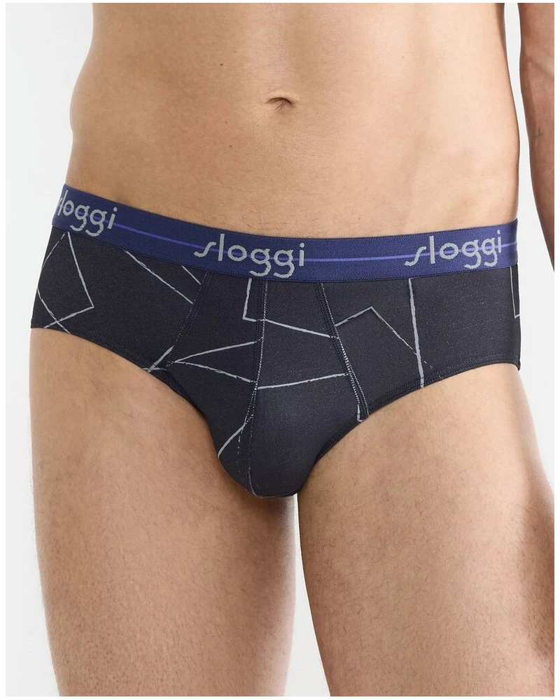 Lot De 2 Slips Midi Sloggi Men Start (Blue Comb) 2 Lot De 2 Slips Midi Sloggi Men Start (Blue Comb) – Image 2