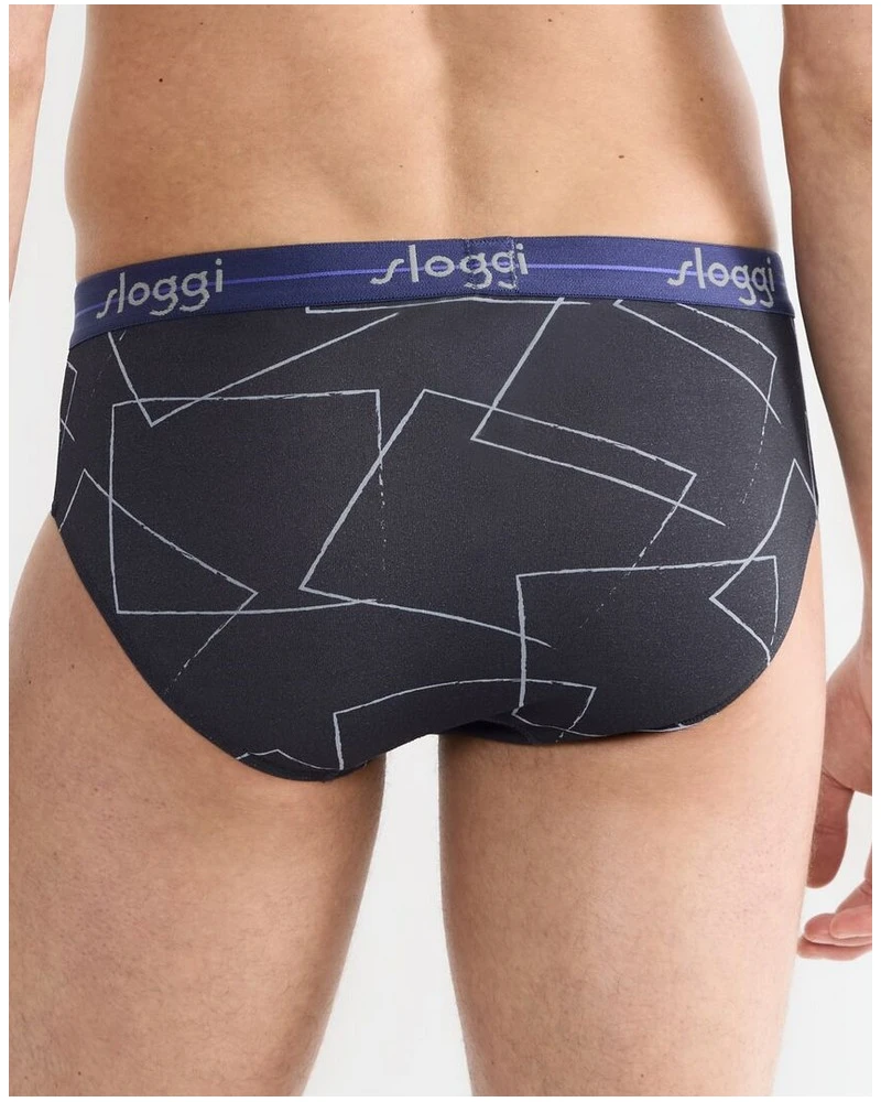 Lot De 2 Slips Midi Sloggi Men Start (Blue Comb) 3 Lot De 2 Slips Midi Sloggi Men Start (Blue Comb) – Image 3