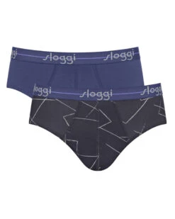 Lot De 2 Slips Midi Sloggi Men Start (Blue Comb)