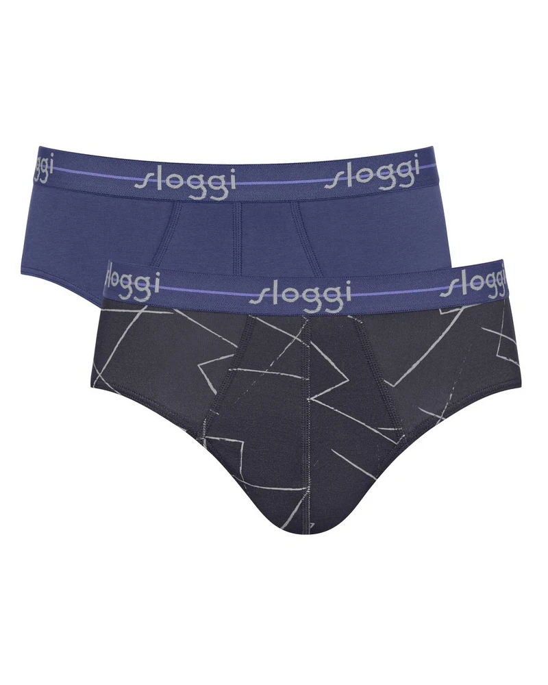 Lot De 2 Slips Midi Sloggi Men Start (Blue Comb) 1 Lot De 2 Slips Midi Sloggi Men Start (Blue Comb)