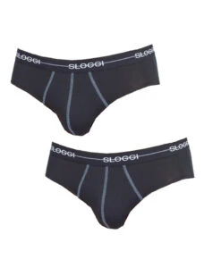 Lot De 2 Slips Midi Sloggi Men Start (Noir)