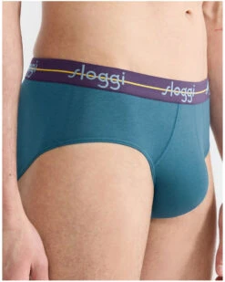 Lot De 2 Slips Midi Sloggi Men Start (Turquoise/Dark Comb) -Sloggi Soldes Boutique lot de 2 slips midi sloggi men start turquoisedark comb 2
