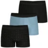 Lot De 3 Boxers En Coton Eminence Studio (Macaron/Ciel/Noir)