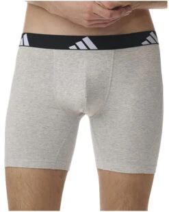 Lot De 3 Boxers Longs Adidas Active Flex Coton (Blanc/Gris/Noir) -Sloggi Soldes Boutique lot de 3 boxers longs adidas active flex coton blancgrisnoir 4