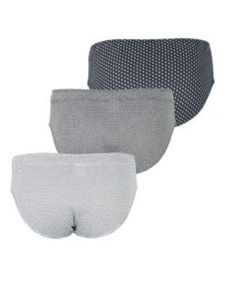 Lot De 3 Slips 100% Coton Eminence Trio Fantaisie (Imprimé Gris & Noir) -Sloggi Soldes Boutique lot de 3 slips 100 coton eminence trio fantaisie imprime gris noir 2