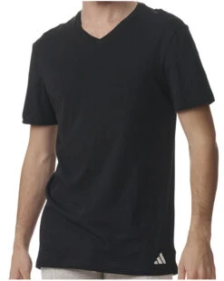 Lot De 3 T-shirts Col V 100% Coton Adidas Active Core (Gris/Blanc/Noir) -Sloggi Soldes Boutique lot de 3 t shirts col v 100 coton adidas active core grisblancnoir 4