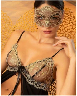 Loup Lise Charmel Sublime En Or (Noir Eclat) -Sloggi Soldes Boutique loup lise charmel sublime en or noir eclat 3