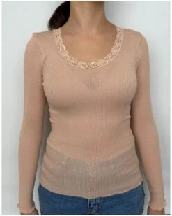 Maillot De Corps Manches Longues Laine Et Soie Oscalito 3416 (Skin)