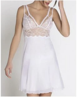 Nuisette Charme Lise Charmel Féérie Couture (Blanc) -Sloggi Soldes Boutique nuisette charme lise charmel feerie couture blanc 3