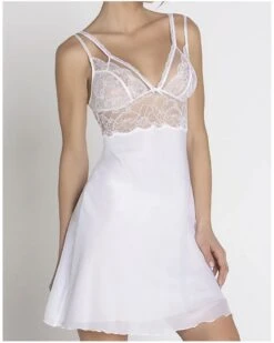 Nuisette Charme Lise Charmel Féérie Couture (Blanc) -Sloggi Soldes Boutique nuisette charme lise charmel feerie couture blanc 4