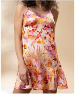 Nuisette Imprimée En Soie Lise Charmel Jardins De Lumière (Bouquet Lumière)