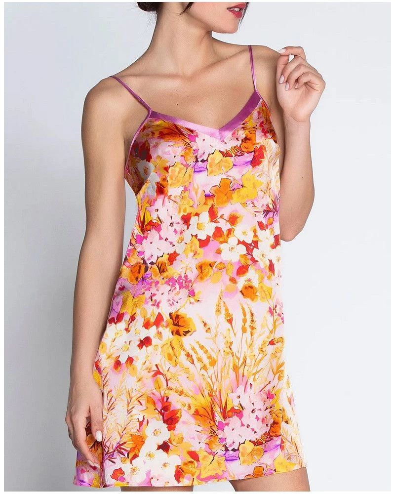 Nuisette Imprimée En Soie Lise Charmel Jardins De Lumière (Bouquet Lumière) 7 Nuisette Imprimée En Soie Lise Charmel Jardins De Lumière (Bouquet Lumière) – Image 7