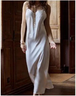 Nuisette Longue 100% Soie Tracy Marjolaine (Naturel)