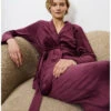 Peignoir Court En Velours Triumph Nuit (Deep Burgundy)