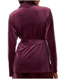 Peignoir Court En Velours Triumph Nuit (Deep Burgundy) -Sloggi Soldes Boutique peignoir court en velours triumph nuit deep burgundy 2