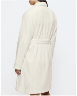 Peignoir En Velours Triumph Nuit (Silk White) -Sloggi Soldes Boutique peignoir en velours triumph nuit silk white 2