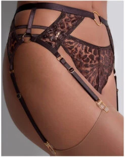 Porte Jarretelles Aubade Crazy In Love (Satin Brown) -Sloggi Soldes Boutique porte jarretelles aubade crazy in love satin brown 3