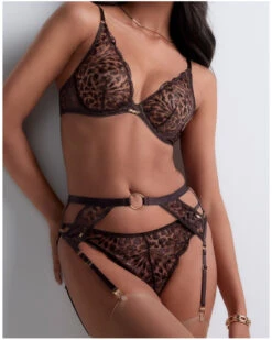 Porte Jarretelles Aubade Crazy In Love (Satin Brown) -Sloggi Soldes Boutique porte jarretelles aubade crazy in love satin brown 4