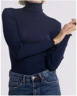 Pull Col Roulé Oscalito 3438 (Bleu)