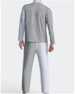 Pyjama Long 100% Coton Eden Park 7H70 (Gris Clair) 5 Pyjama Long 100% Coton Eden Park 7H70 (Gris Clair) -Sloggi Soldes Boutique pyjama long 100 coton eden park 7h70 gris clair 2