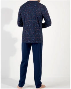 Pyjama Long 100% Coton HOM Broceliande (Imprimé Floral Marine) 11 Pyjama Long 100% Coton HOM Broceliande (Imprimé Floral Marine) -Sloggi Soldes Boutique pyjama long 100 coton hom broceliande imprime floral marine 2