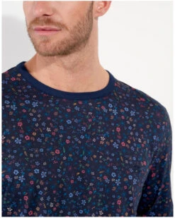 Pyjama Long 100% Coton HOM Broceliande (Imprimé Floral Marine) 12 Pyjama Long 100% Coton HOM Broceliande (Imprimé Floral Marine) -Sloggi Soldes Boutique pyjama long 100 coton hom broceliande imprime floral marine 3