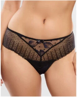 Shorty String Empreinte Amour (Noir Et Bleu)