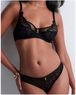 Slip Brésilien Aubade Sense Of Illusion (Noir) -Sloggi Soldes Boutique slip bresilien aubade sense of illusion noir 4