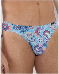 Slip Micro En Microfibre HOM Funky Styles (Imprimé Turquoise)