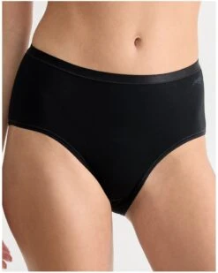 Slip Midi En Coton Bio Sloggi GO Daily Cotton (Noir)