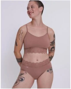 Slip Midi Sloggi Romance (Cacao) -Sloggi Soldes Boutique slip midi sloggi romance cacao 4