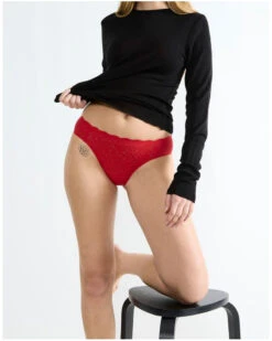 Slip Sloggi ZERO Feel Bliss Festive (Shanghai Red) -Sloggi Soldes Boutique slip sloggi zero feel bliss festive shanghai red 4