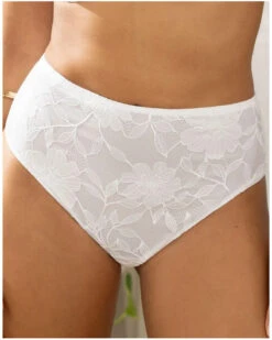 Slip Taille Haute Antigel Dentelle Rebelle (Blanc)