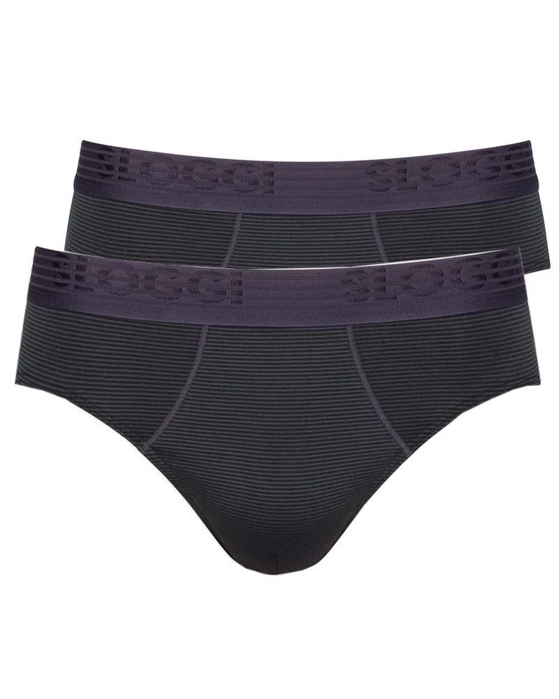 Slips Midi Ever Cool Sloggi For Men (Lot De 2) Noir 2 Slips Midi Ever Cool Sloggi For Men (Lot De 2) Noir – Image 2