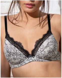 Soutien-gorge Armatures Triangle Antigel Power Dentelle (Dentelle Fusain)