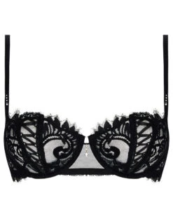 Devant -Sloggi Soldes Boutique soutien gorge corbeille couture lise charmel desirs de venise noir 1