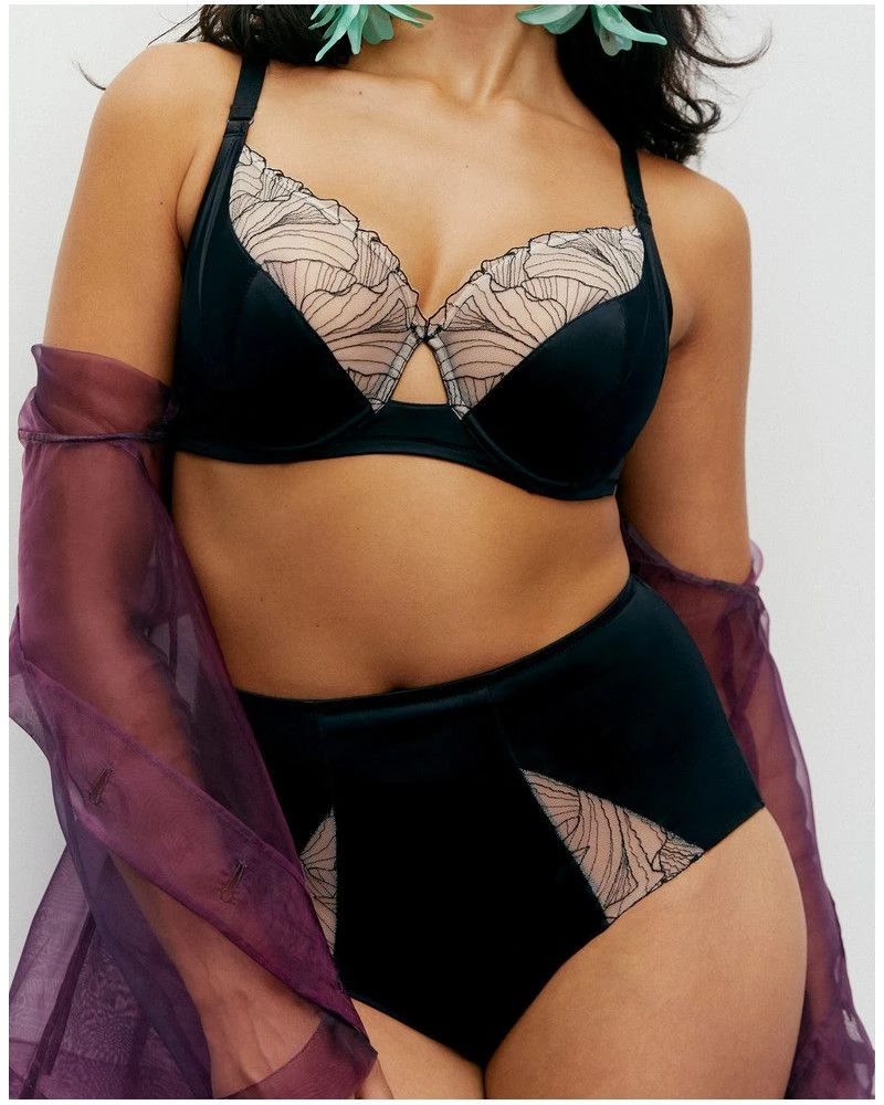 Soutien-gorge Emboîtant Chantelle Pulp Tattoo Love (Noir/Beige Doré) 4 Soutien-gorge Emboîtant Chantelle Pulp Tattoo Love (Noir/Beige Doré) – Image 4