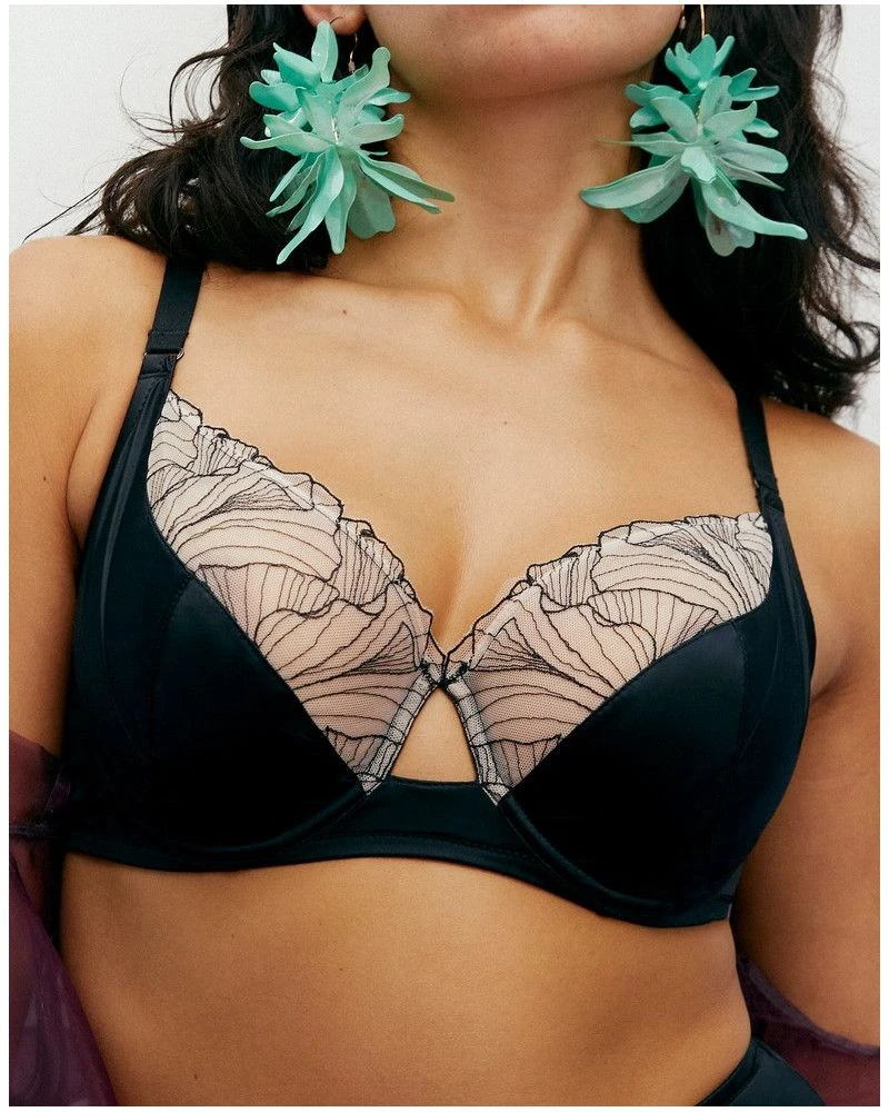 Soutien-gorge Emboîtant Chantelle Pulp Tattoo Love (Noir/Beige Doré) 1 Soutien-gorge Emboîtant Chantelle Pulp Tattoo Love (Noir/Beige Doré)